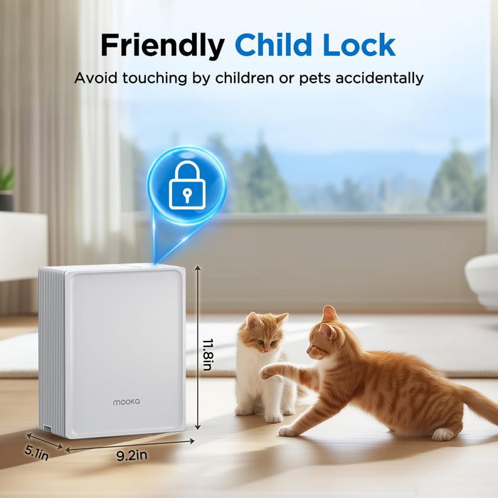 MOOKA KJ102 HEPA Air Purifier for Home Large Room Up to 1300 Ft²