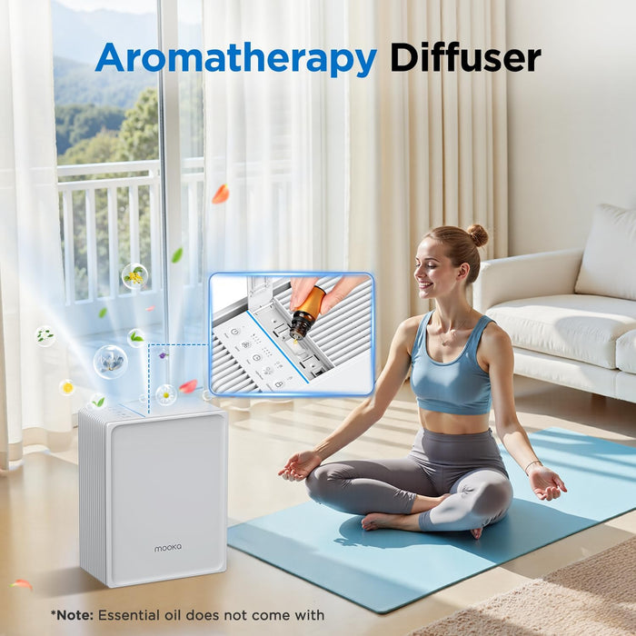 MOOKA KJ102 HEPA Air Purifier for Home Large Room Up to 1300 Ft²