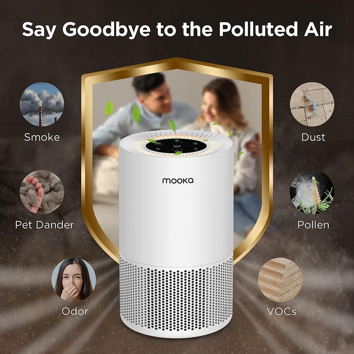 MOOKA AP-S0610L Air Purifiers for Home Large Rooms up to 1200ft²