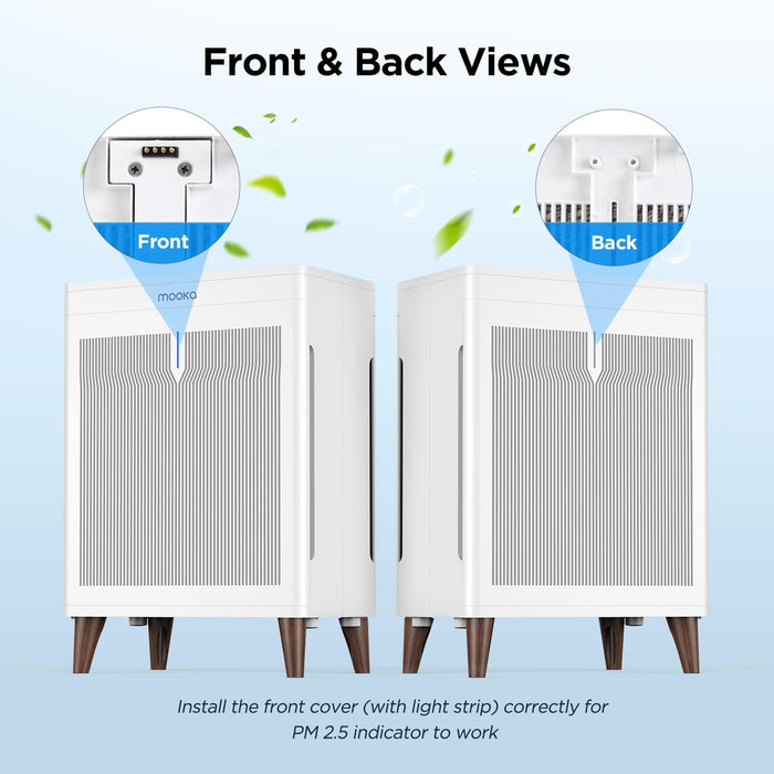 MOOKA HKB320F Double-Sided Air Purifier for Home Extra Large Room Up to 3000 Ft²
