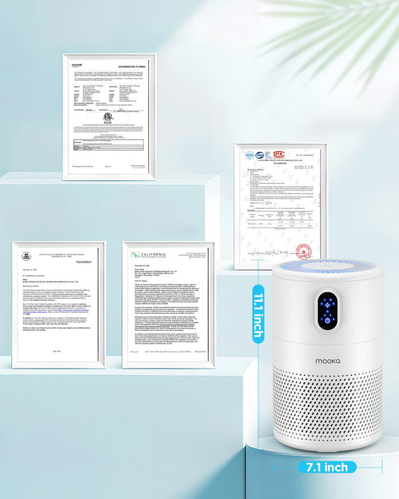 MOOKA B-D02L Air Purifiers for Home Large Room Up to 1076 ft²