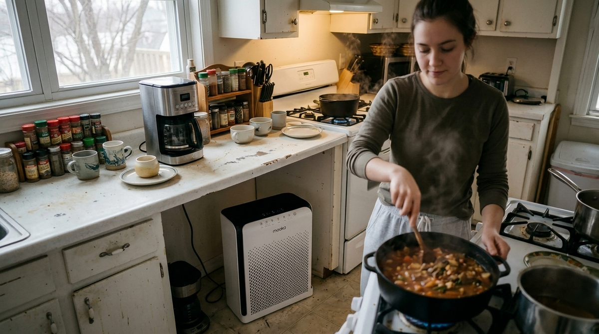 Purificateur d'air vs. hotte de cuisine vs. bougies parfumées : comparaison de l'élimination des odeurs