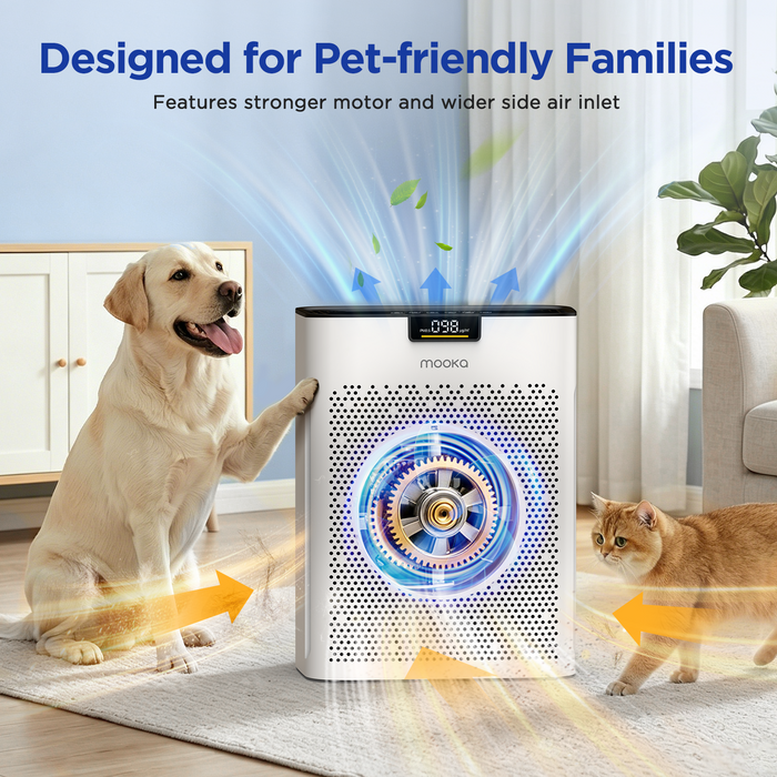 MOOKA KJ190H Air Purifiers for Home Large Room 2200 Ft²