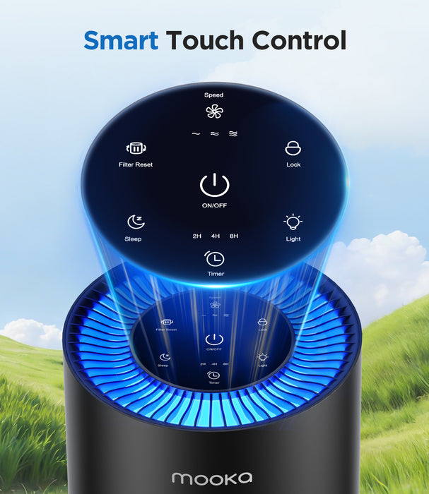 MOOKA AP-S0610L Air Purifiers for Home Large Rooms 1300 Sq Ft