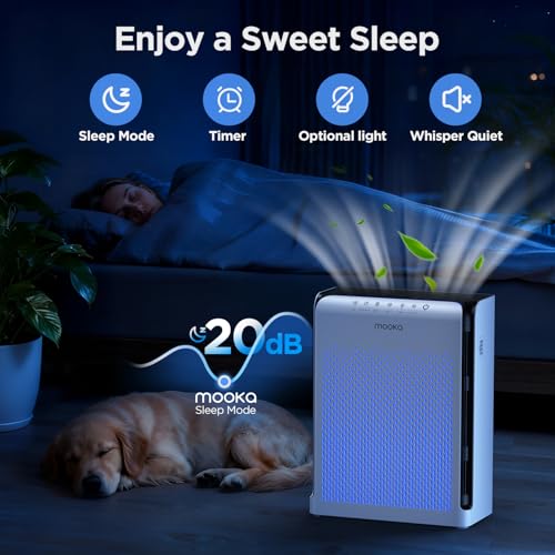 MOOKA M200L Air Purifiers for Home Large Room Up to 2000ft²