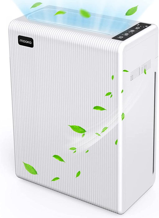 MOOKA Air Purifier for Home Large Room up to 1740ft², H13 True HEPA Filter Cleaner