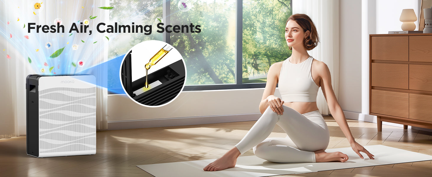 MOOKA C300 Double-Sided Air Purifier | 2,800 Sq Ft