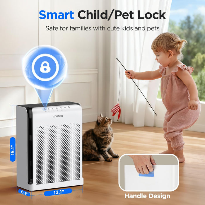 MOOKA M200L Air Purifiers for Home Large Room Up to 2000ft²
