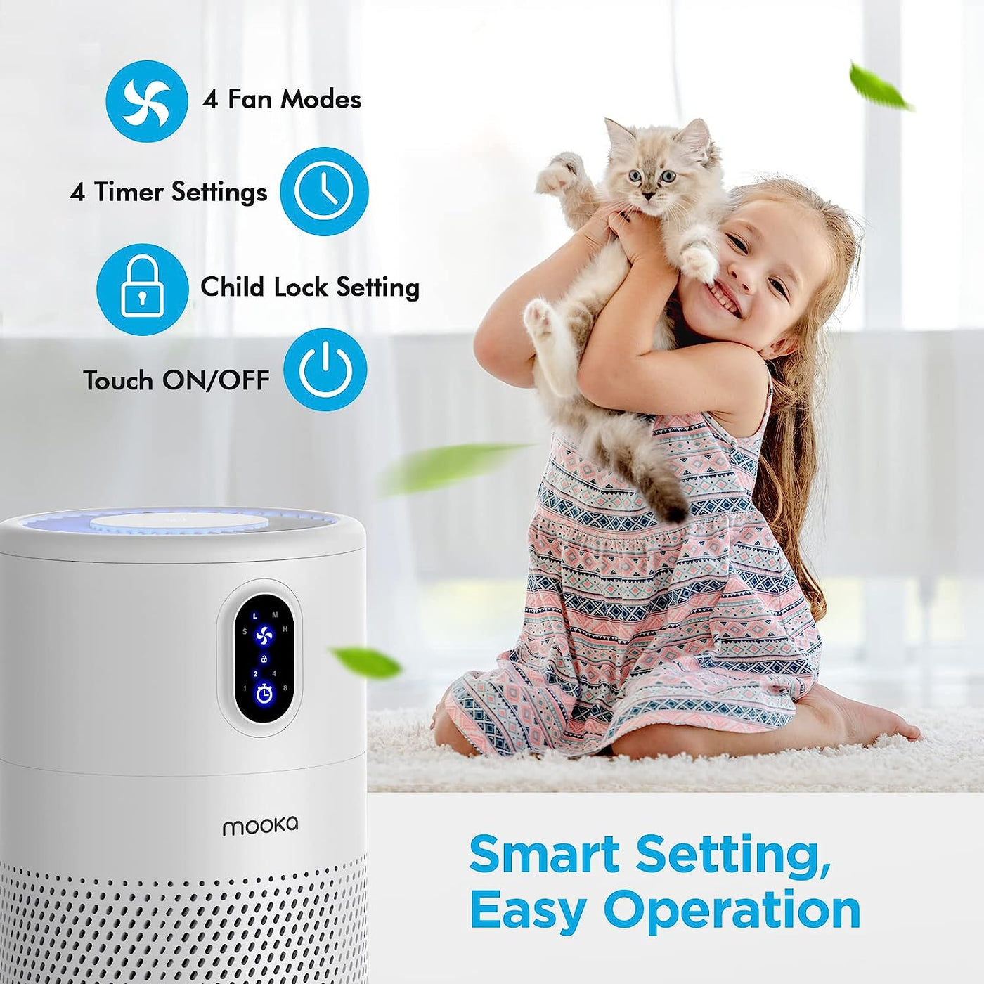 Mooka H13 B D02l True Hepa Air Purifier For Home Large Room Up To 1076 Mooka H13 B D02l True Hepa Air Purifier For Home Large Room Up To 1076
