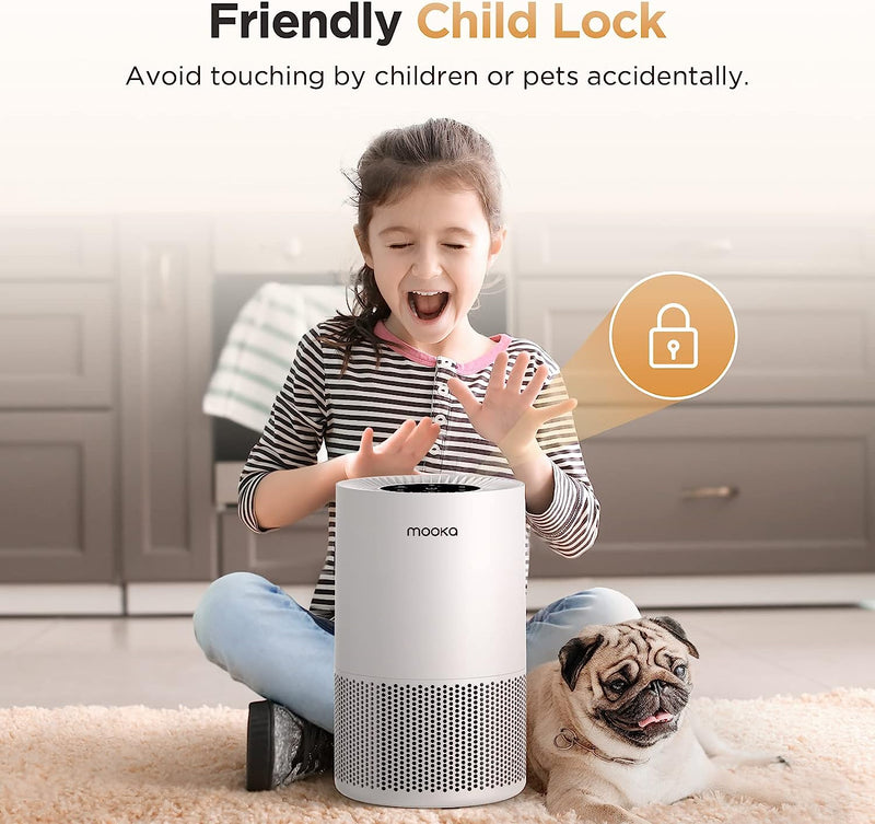 MOOKA AP-S0610L Air Purifiers for Home Large Rooms up to 1200ft²