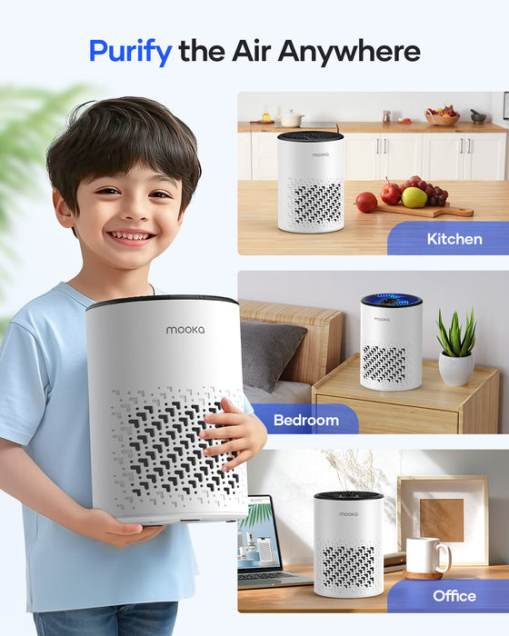 MOOKA KJ067L Air Purifiers for Bedroom Home Up to 500 ft²