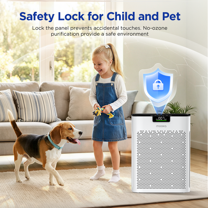 MOOKA KJ190H Air Purifiers for Home Large Room 2200 Ft²
