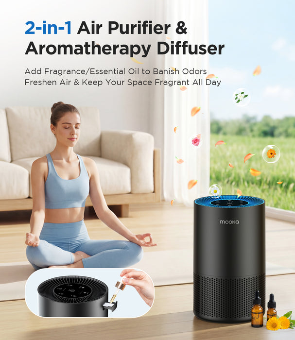 MOOKA AP-S0610L Air Purifiers for Home Large Rooms 1300 Sq Ft