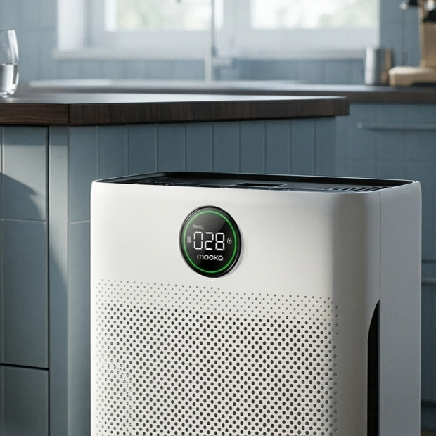 Air purifier with air quality sensor for indoor air quality
