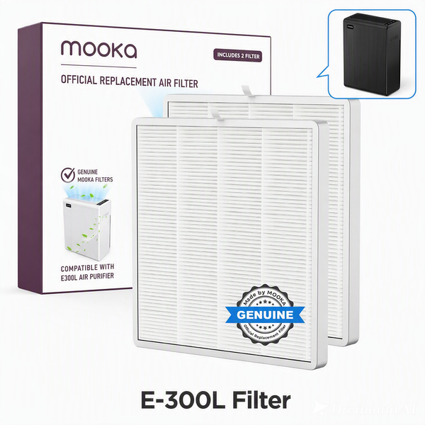 Filter for MOOKA E-300L Air Purifier (2 Count) - MOOKA