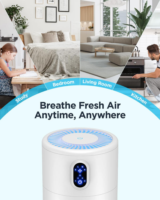 MOOKA  H13 B-D02L True HEPA Air Purifier for Home Large Room up to 1076ft²