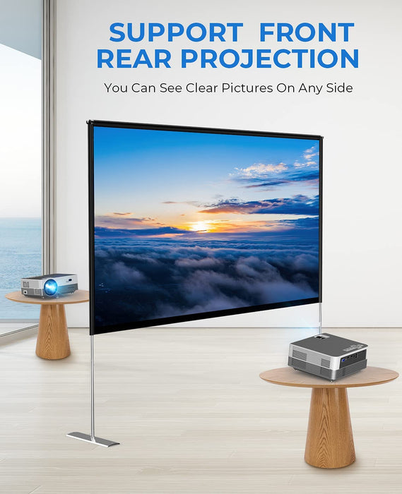 MOOKA Projector Screen with Stand-100 inch